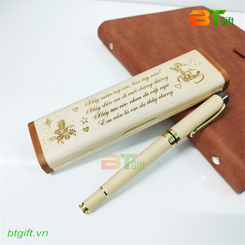 Bộ bút gỗ khắc tên 04 [BBG-04]